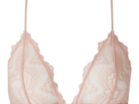 Understatement Underwear - Lace Racerback Triangle Bralette - Nude For Discount