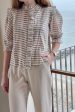 Neo Noir - Chacha Graphic Blouse - Sand For Cheap