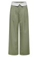 Only - Onldiane Fold-Down Str Pant Cc Tlr - 4384162 Oil Green Online Hot Sale