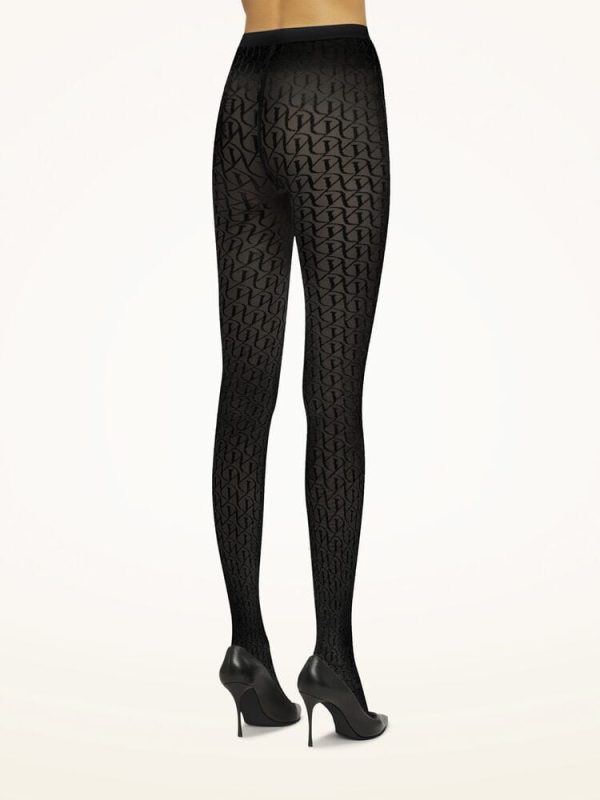 Wolford - W Lace Tights - Black For Discount