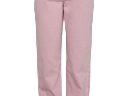 Pieces - Pcfria Straight Denim Pants - 4584190 Candy Pink Washed Online