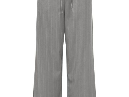 Only - Onltille Stripe Boxer Str Pant Tlr - 4653931 Light Grey Melange White Pinstripe For Sale