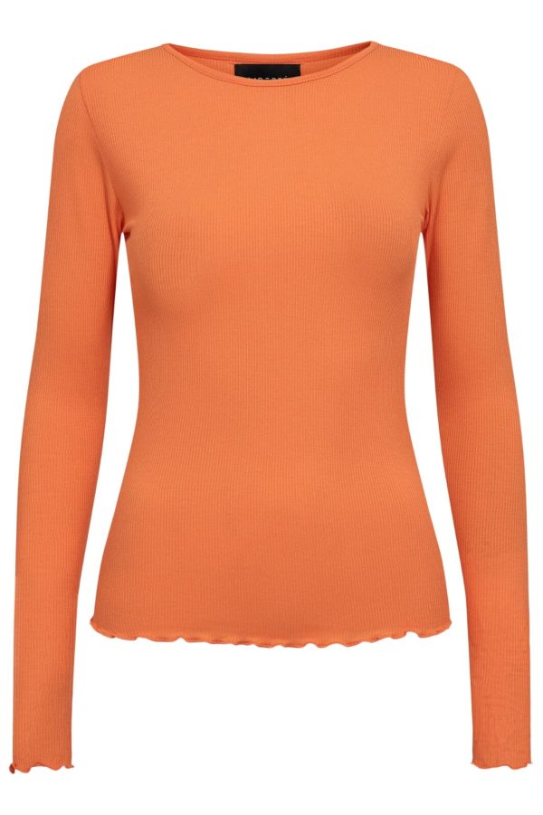 Liberte - Natalia Ls Round Neck Blouse - Mandarin For Sale