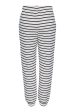 Pieces - Pcchilli Sweat Pants Stripes - 4410010 Cloud Dancer Black on Sale