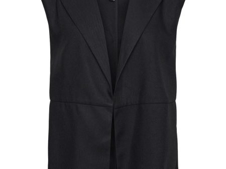 Pieces - Pcglenda Sl Vest Jit - 4622648 Black Cheap