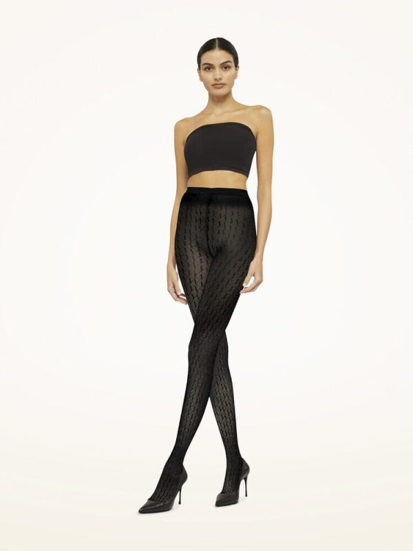 Wolford - W Lace Tights - Black For Discount