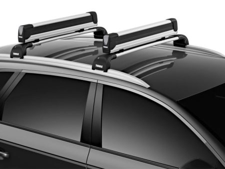 Thule SnowPack Extender Slide-out Ski Snowboard Rack (Up to 6 Pair Skis 4 Snowboards) - Black Silver For Cheap