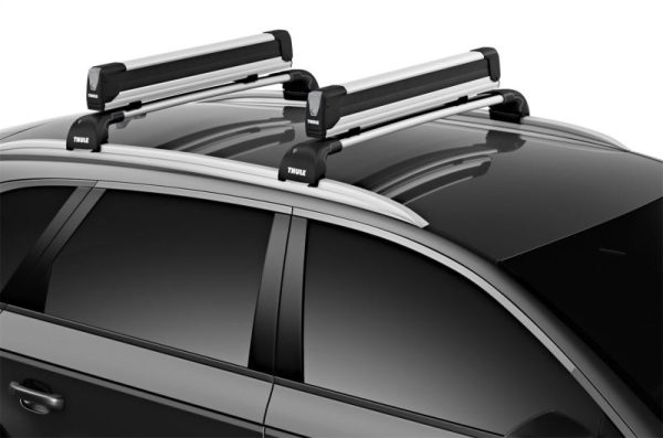 Thule SnowPack Extender Slide-out Ski Snowboard Rack (Up to 6 Pair Skis 4 Snowboards) - Black Silver For Cheap