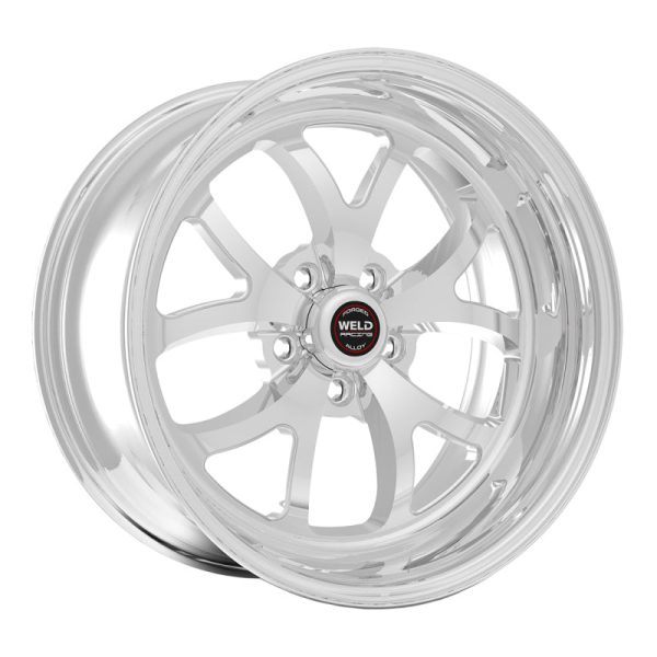 Weld S76 20x7   5x115mm BP   4.3in. BS (+8 Offset) Polished Wheel For Sale