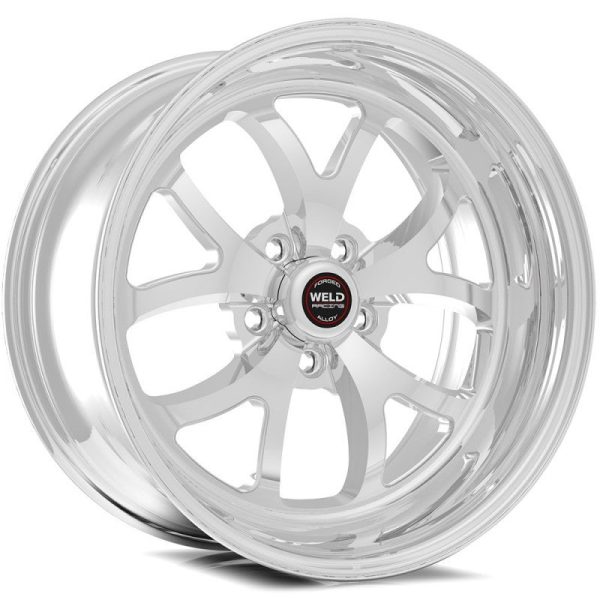 Weld S76 15x9   5x4.5 BP   6.5in. BS Polished Wheel (Medium Pad) - Black Single Beadlock MT Cheap