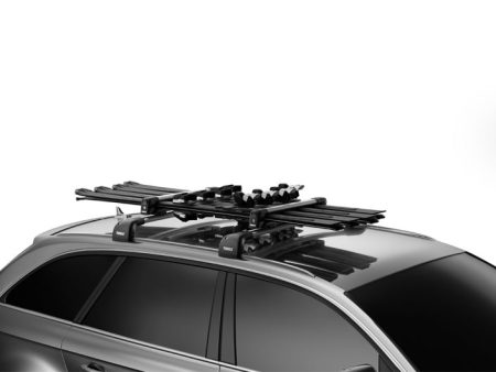 Thule SnowPack L Ski Snowboard Rack (Up to 6 Pair Skis 4 Snowboards) - Black Silver Sale