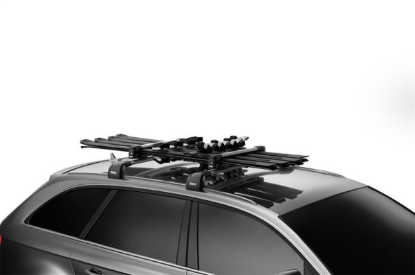 Thule SnowPack L Ski Snowboard Rack (Up to 6 Pair Skis 4 Snowboards) - Black Silver Sale