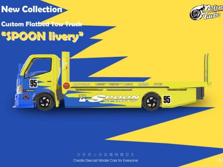 MICRO TURBO LIMITED EDITON SPOON 1 64 SCALE CUSTOM TOW TRUCK BLUE YELLOW - MT6405A4 Sale